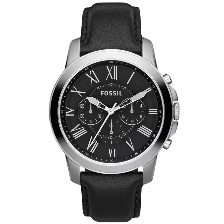 Fossil Men's Grant Stainless Steel Quartz Chronograph Watch for $64