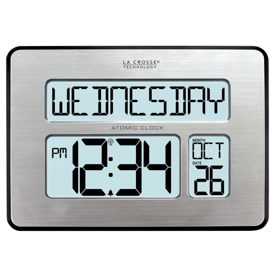 La Crosse Technology Backlight Atomic Full Calendar Clock for $25