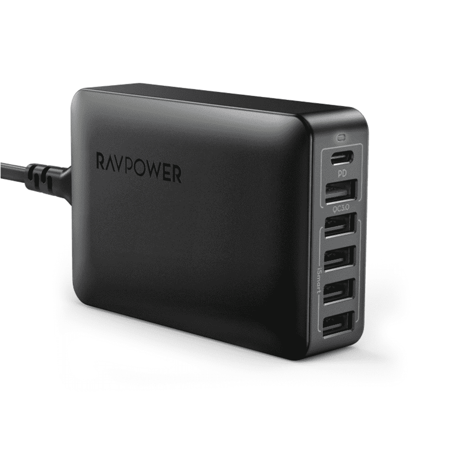 RAVPower 60W 6-Port USB Desktop Charging Station for $10 RAVPower 60W 6-Port USB Desktop Charging Station for $10