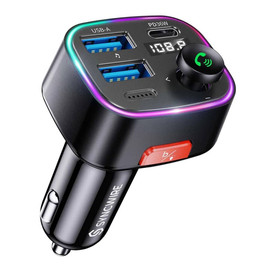 Bluetooth 5.3 FM Transmitter 48W Car Charger for $17 Bluetooth 5.3 FM Transmitter 48W Car Charger for $17