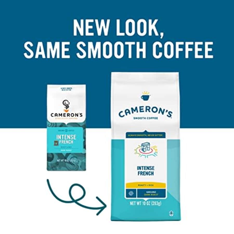 Cameron's Coffee Roasted Ground Coffee Bag, Intense French, 10 Ounce for $17 Cameron's Coffee Roasted Ground Coffee Bag, Intense French, 10 Ounce for $17