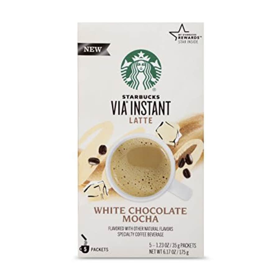 Starbucks VIA Instant Coffee Flavored Packets White Chocolate Mocha Latte 1 box (5 packets) for $8