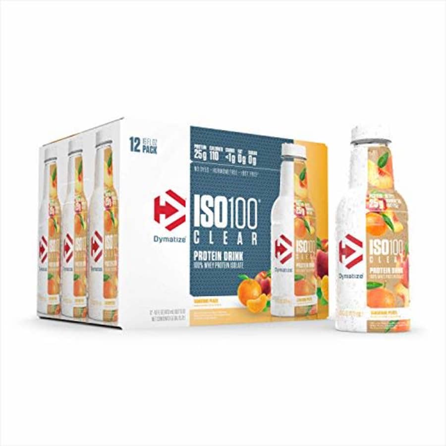 Dymatize ISO100 Clear 100% Whey Protein Isolate, Whey Protein Drink, 25g Protein, No Sugar, Keto for $59