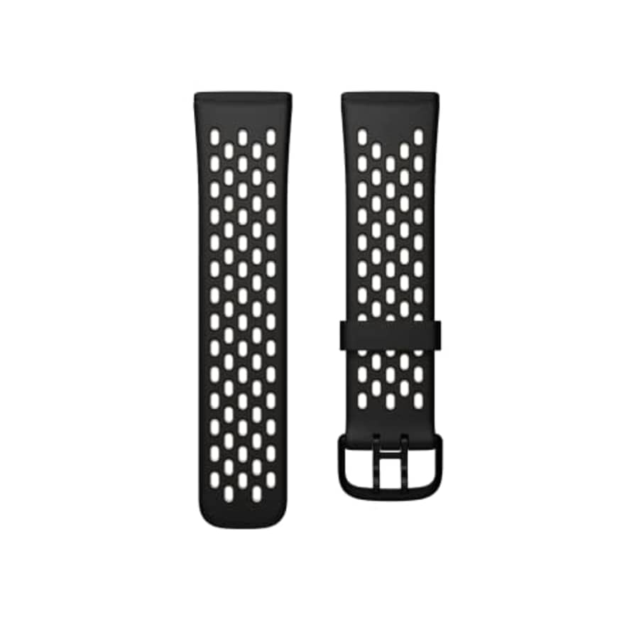 Fitbit Versa 3/Sense,Sport Band,Black/Lunar White,Large for $19 Fitbit Versa 3/Sense,Sport Band,Black/Lunar White,Large for $19
