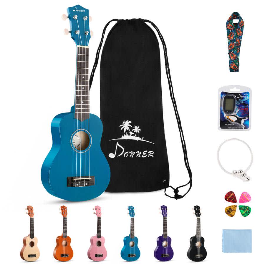 Donner 21" Soprano Ukulele Kit for $20