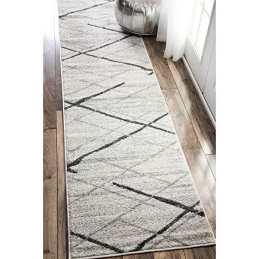 nuLOOM Thigpen Contemporary Runner Rug, 2' 5" x 9' 5", Grey for $50 nuLOOM Thigpen Contemporary Runner Rug, 2' 5" x 9' 5", Grey for $50