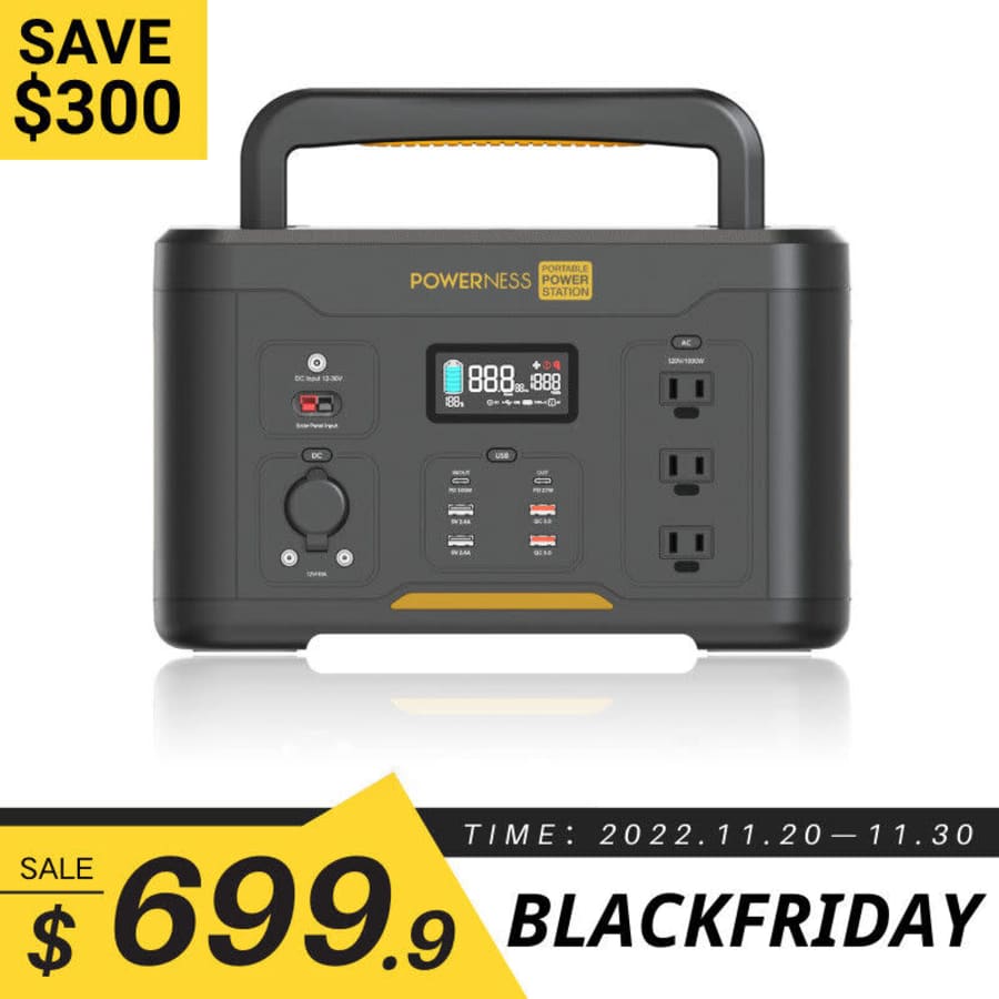 Powerness 1,000W Portable Power Station for $699
