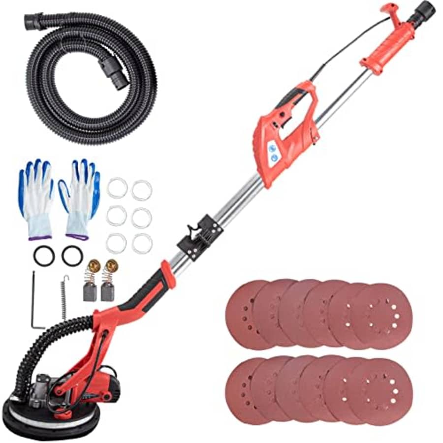 VEVOR Electric Drywall Sander 850W with LED Strip Light, Foldable Sheetrock Sander with Extendable for $111