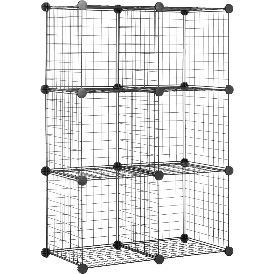 Amazon Basics 6 Cube Wire Grid Storage Shelves for $33