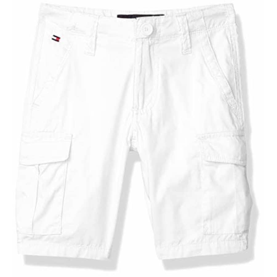 Tommy Hilfiger Boys' Cargo Pocket Short, Bright White, 6 for $25