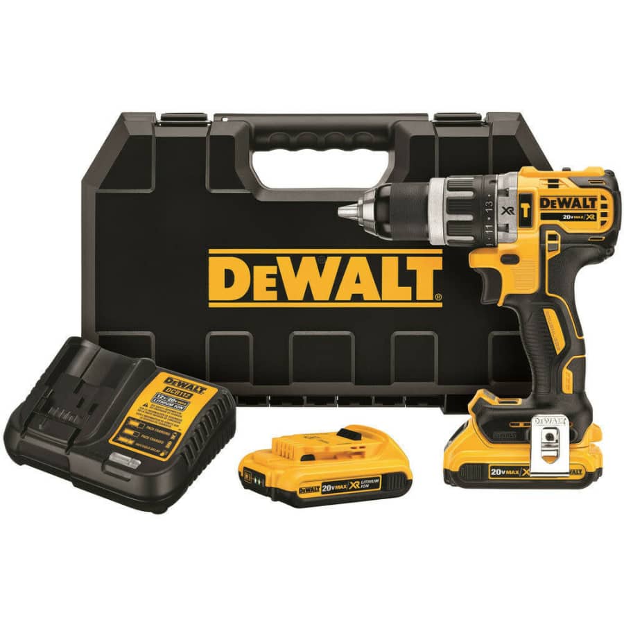 DeWalt 20V Max XR Li-ion 1/2" 2-Speed Hammer Drill Kit for $187