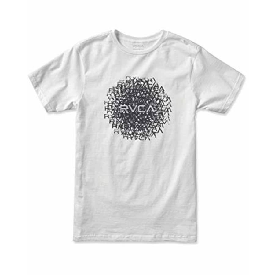 RVCA Men's Motors Short Sleeve Crew Neck T-Shirt, White, M for $30
