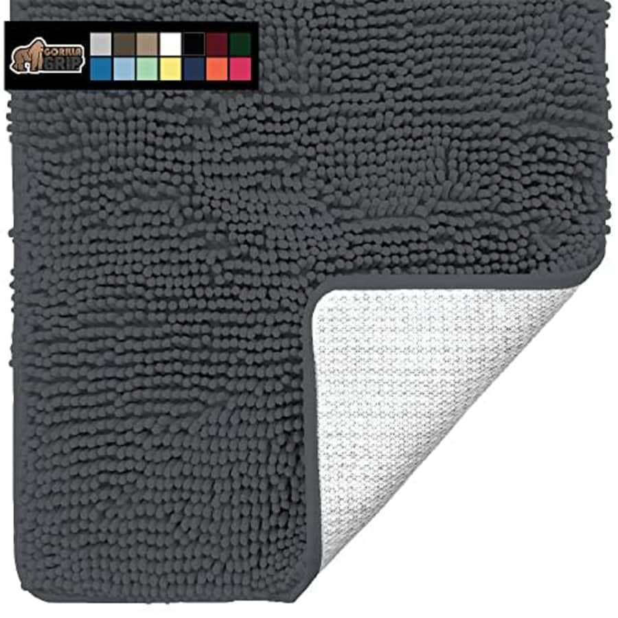 Gorilla Grip Soft Absorbent Bathroom Rugs, 36x24, Luxury Chenille Shaggy Bath Mat, Machine Washable for $30