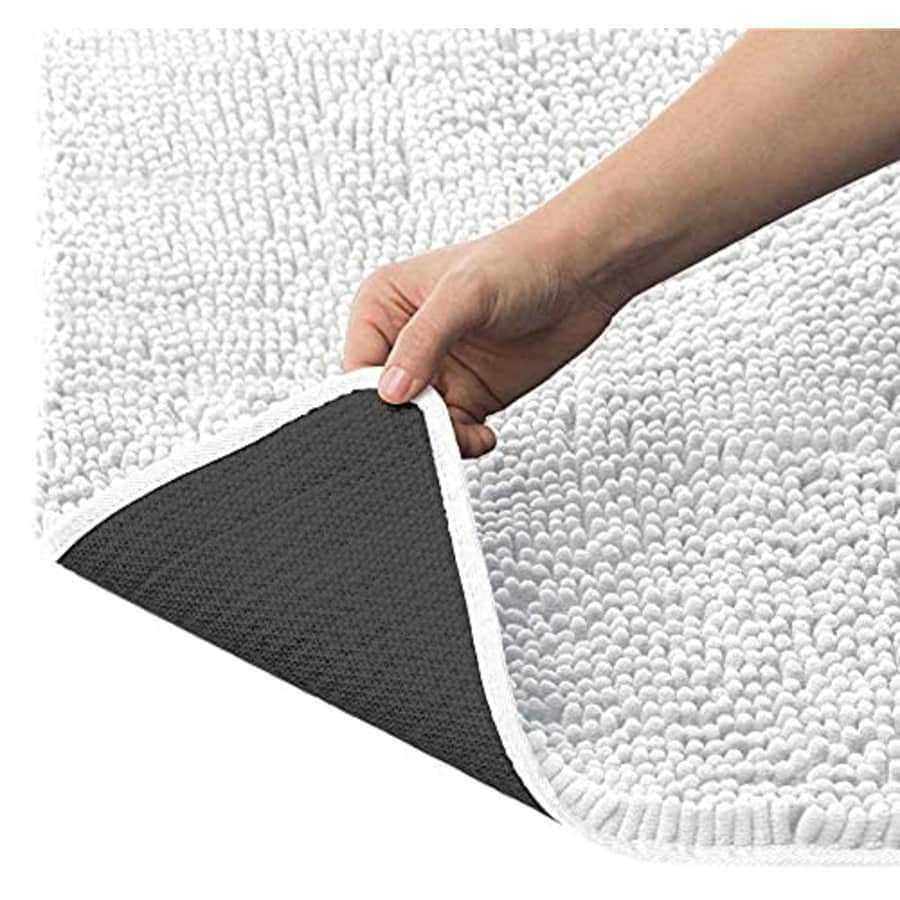 Kangaroo Luxury Chenille Bath Rug, 30x20, Extra Soft and Absorbent Shaggy Bathroom Rugs, Machine for $22
