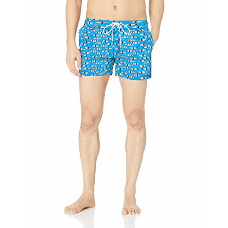 2(X)IST Men's Ibiza Swim Trunk Swimwear, Multi Striped Fish/Blue Aster, Small for $43 2(X)IST Men's Ibiza Swim Trunk Swimwear, Multi Striped Fish/Blue Aster, Small for $43