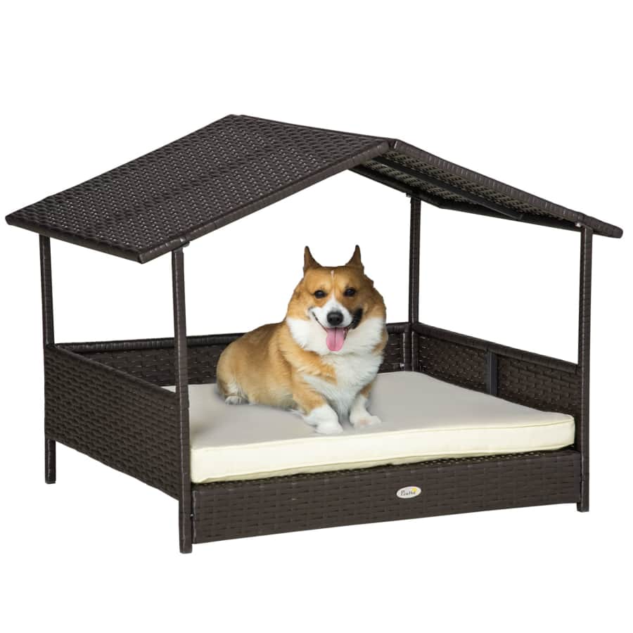 PawHut Wicker Dog House for $85