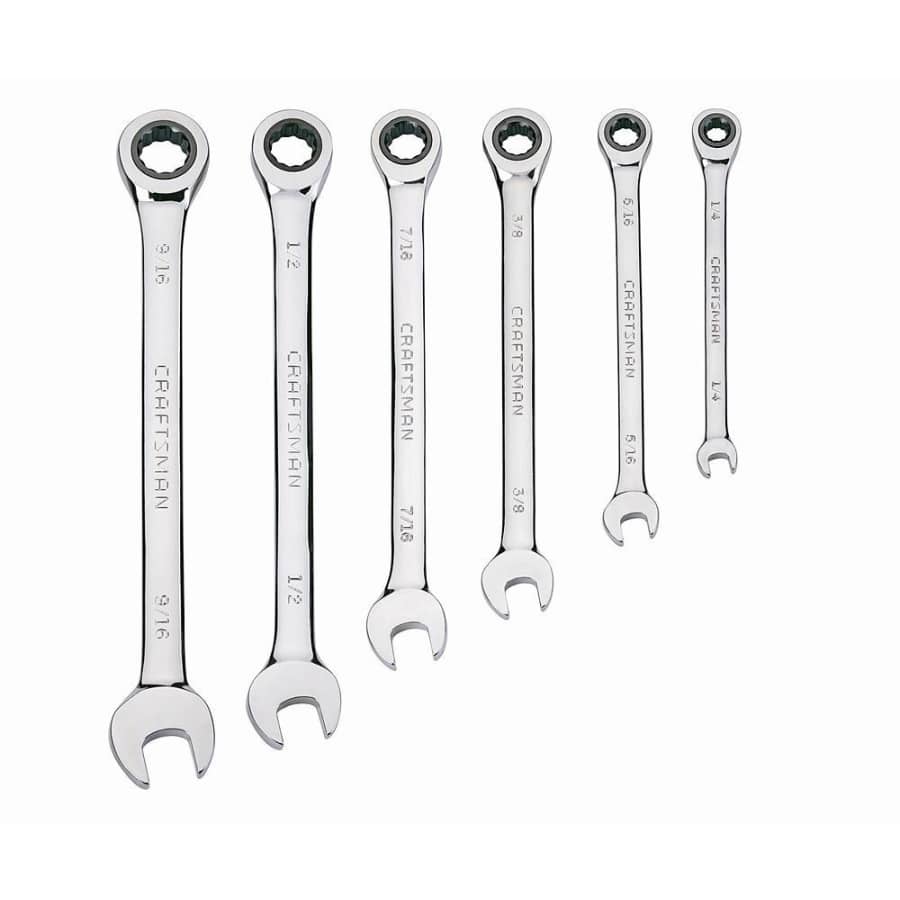 Craftsman 6-Piece Inch Ratcheting Combination Wrench Set for $14