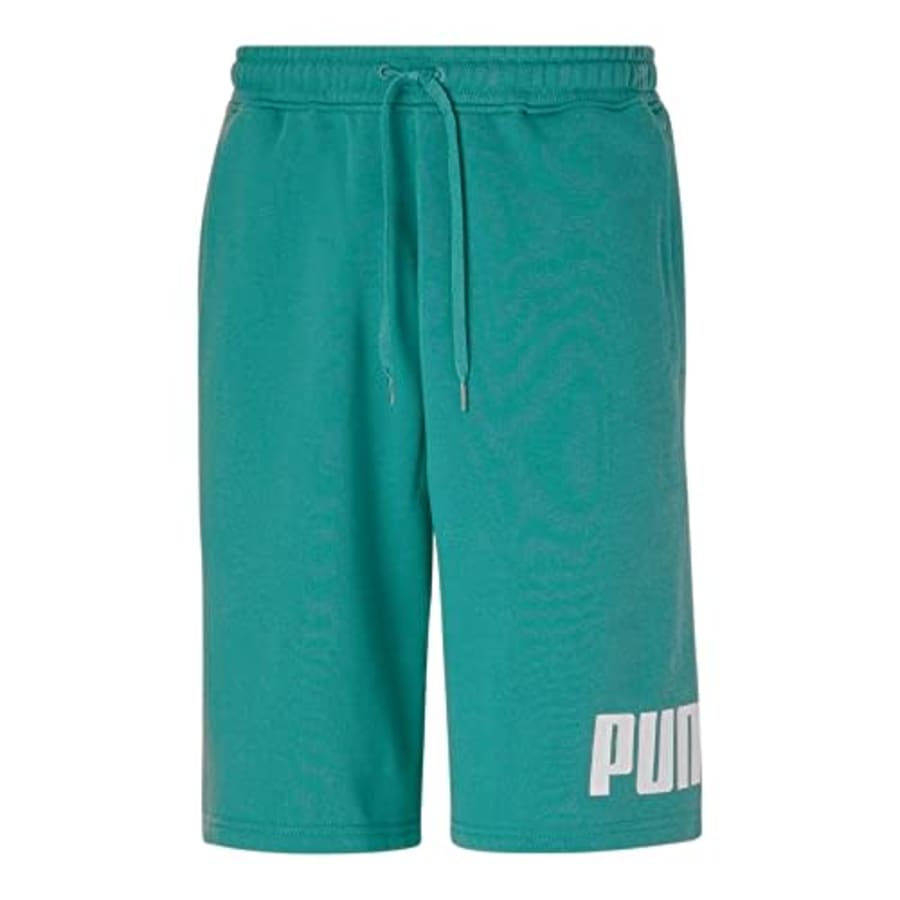 PUMA Men's Big Logo 10" Shorts, Deep Aqua, Small for $20 PUMA Men's Big Logo 10" Shorts, Deep Aqua, Small for $20