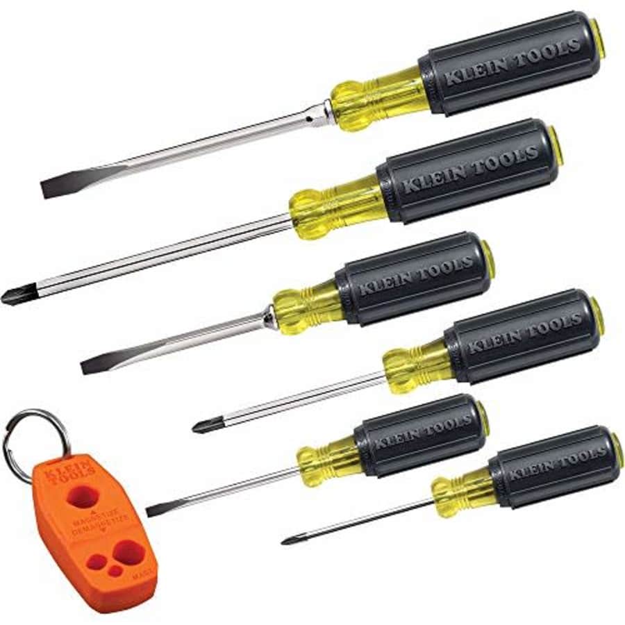 Klein Tools 85146 Screwdriver Set with Magnetizer / Demagnetizer for Magnetic Tips 3 Slotted, 3 for $75