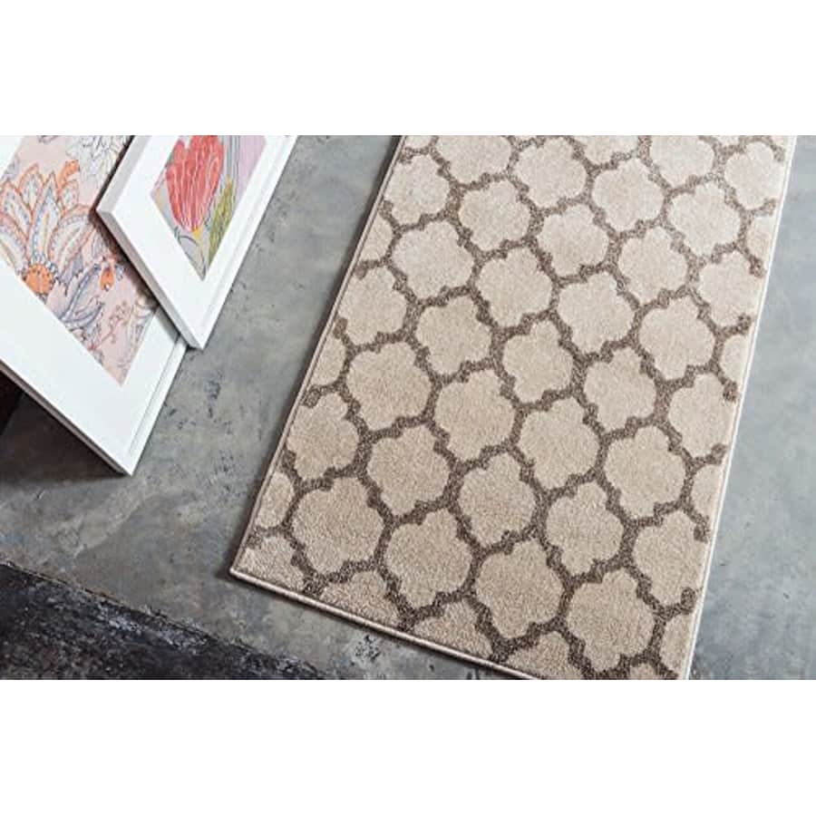 Unique Loom Trellis Collection Moroccan Lattice Beige/Tan Runner Rug (2' 0 x 6' 0) for $35 Unique Loom Trellis Collection Moroccan Lattice Beige/Tan Runner Rug (2' 0 x 6' 0) for $35