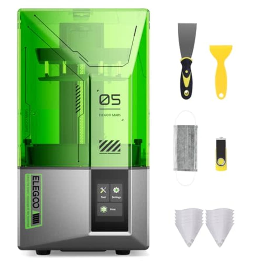 ELEGOO Mars 5 Resin 3D Printer, 4K 6.6" Mono LCD, Overheat Protection, Smart Mechanical Sensor, for $200