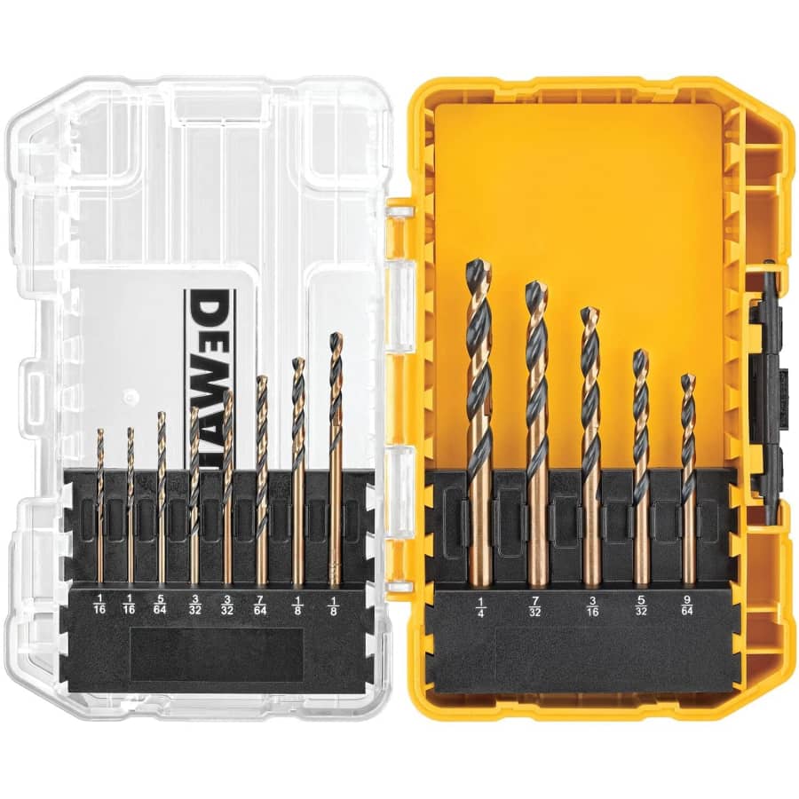 DEWALT 13-Pc. Black Oxide Drill Bit Set with Pilot Point for $14 DEWALT 13-Pc. Black Oxide Drill Bit Set with Pilot Point for $14