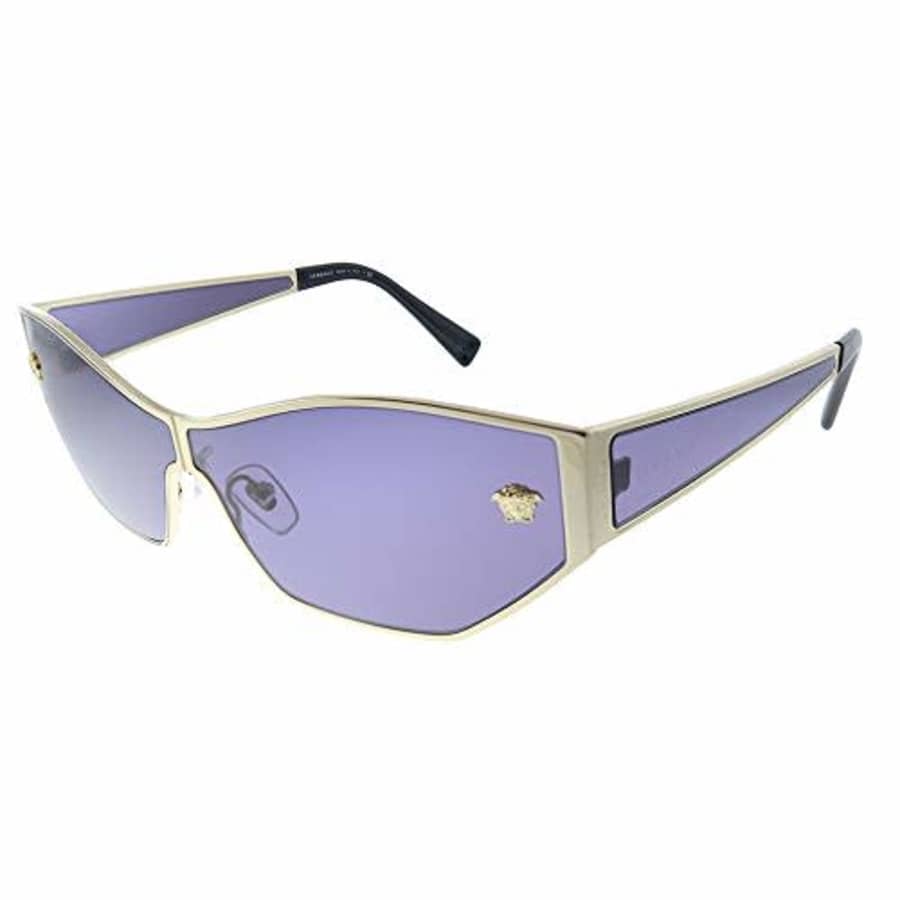 Versace VE 2205 1252/1A Pale Gold Metal Cat-Eye Sunglasses Violet Lens for $170 Versace VE 2205 1252/1A Pale Gold Metal Cat-Eye Sunglasses Violet Lens for $170