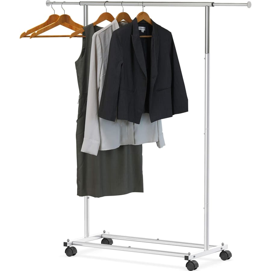 Simple Houseware Standard Rod Garment Rack for $16 Simple Houseware Standard Rod Garment Rack for $16
