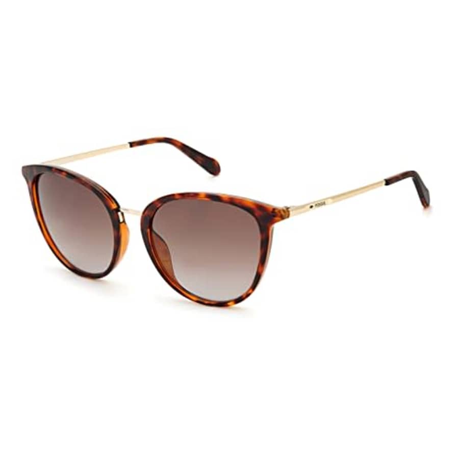 Fossil Women's Female Sunglasses Style FOS 2117/G/S Cat Eye, Havana/Brown Gradient, 55mm, 20mm for $37