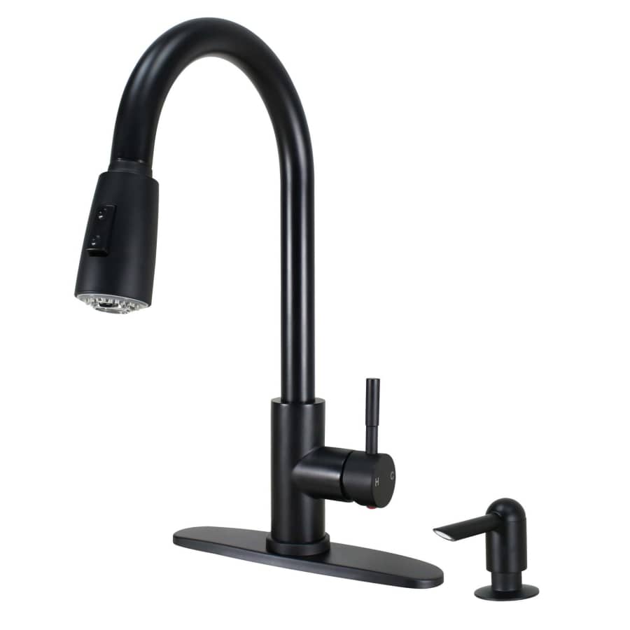BH&G Elmont Pull Down Kitchen Faucet w/ Soap Dispenser for $49