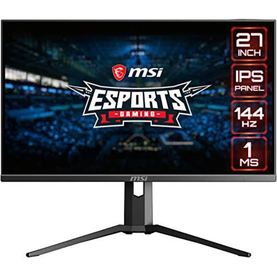 MSI Full HD Gaming RGB Non-Glare Super Narrow Bezel 1ms 1920 x 1080 144Hz Refresh Rate Adjustable for $349