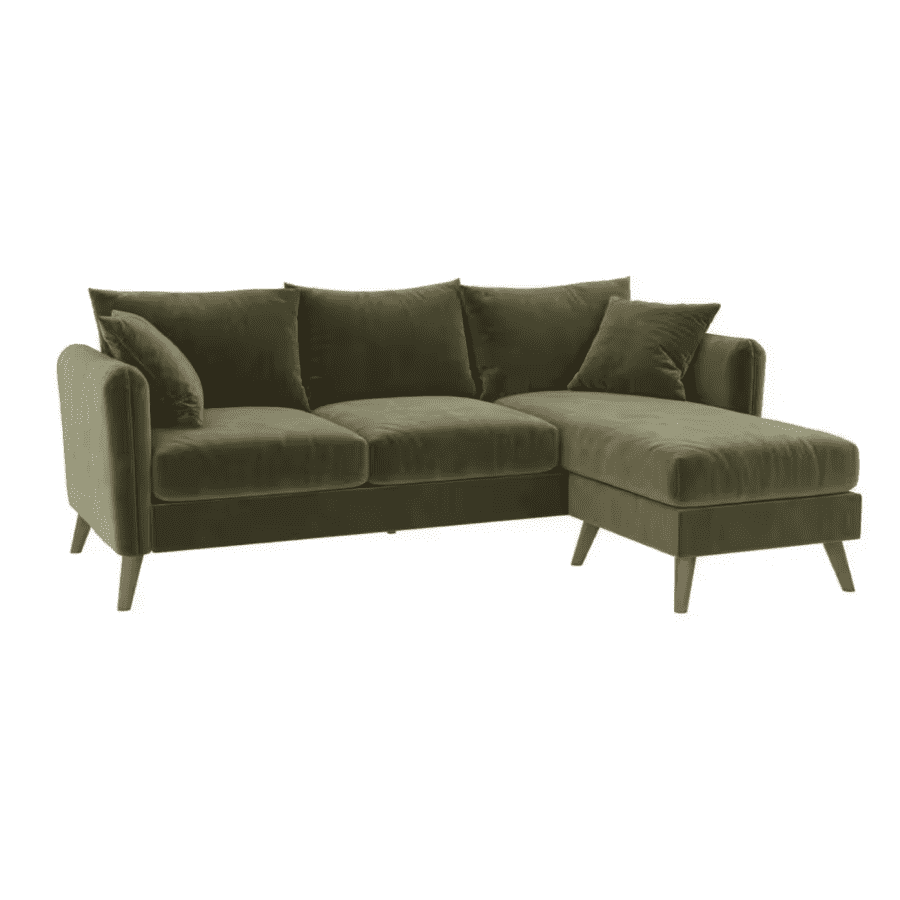 Novogratz Magnolia 84" Velvet L-Shaped Reversible Sectional Sofa for $558