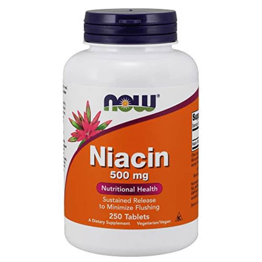 Now Foods NOW Supplements, Niacin (Vitamin B-3) 500 mg, Sustained Release, Nutritional Health, 250 Tablets for $15
