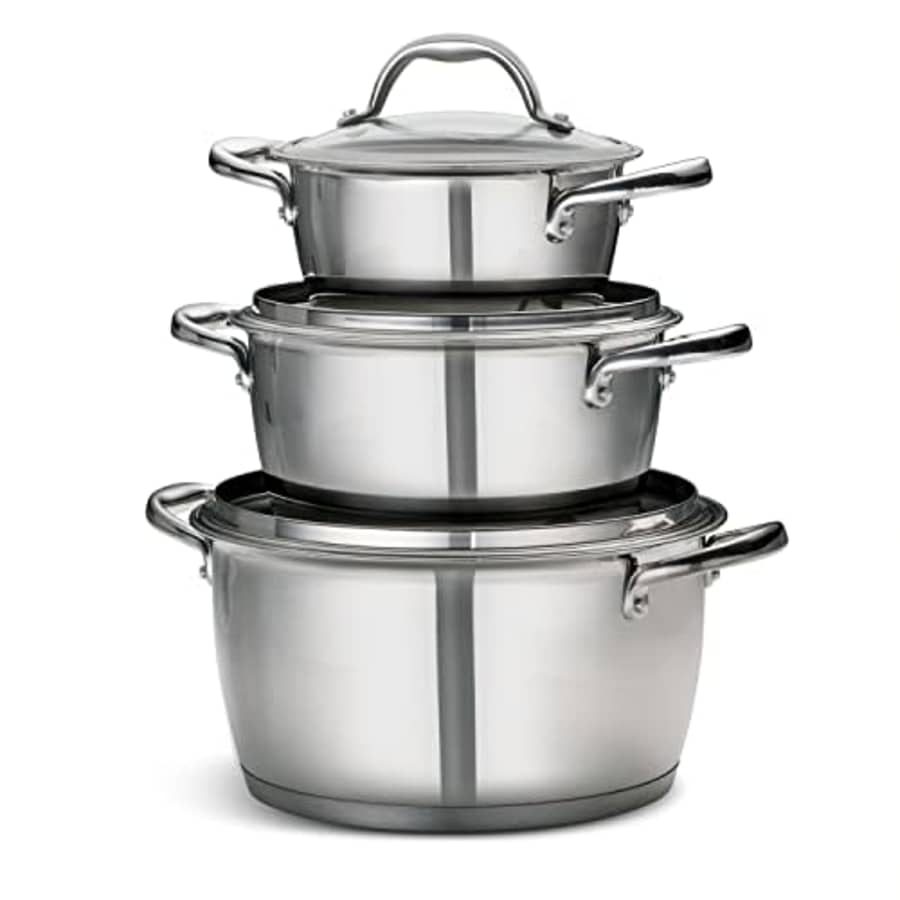 Tramontina 6 Pc Stainless Steel Stackable Cookware Set, 80154/547DS for $111