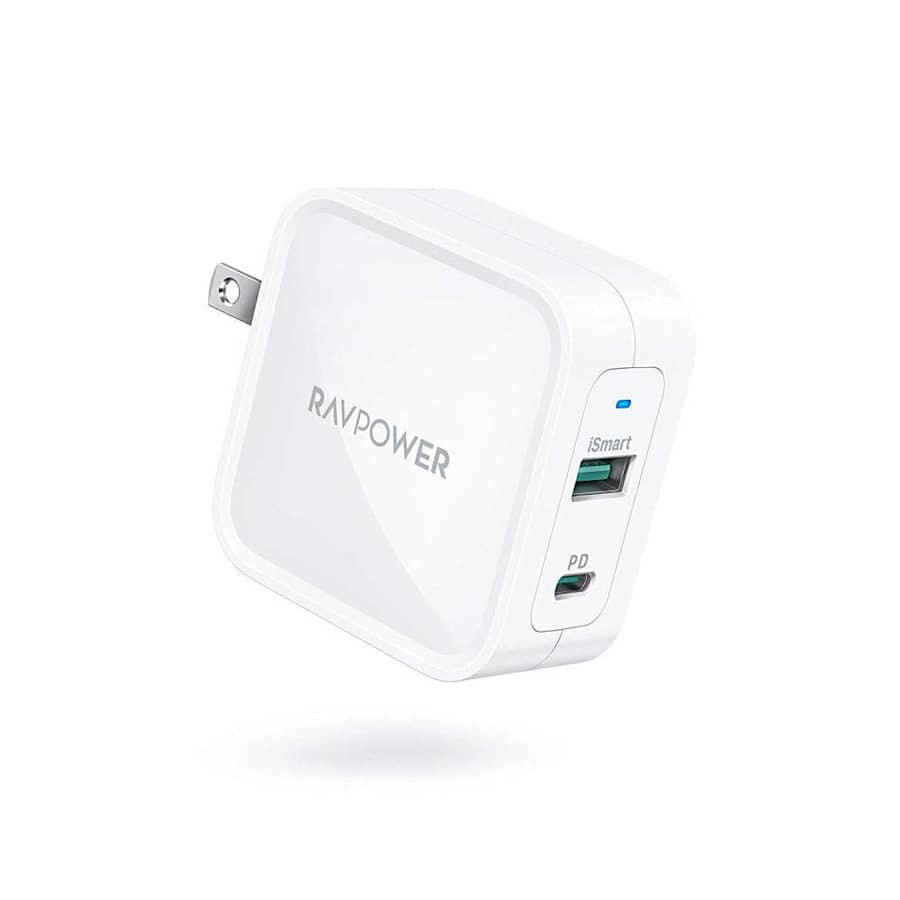 RAVPower iPhone12 PD Pioneer 65-Watt GaN Tech USB C Wall Charger for $26