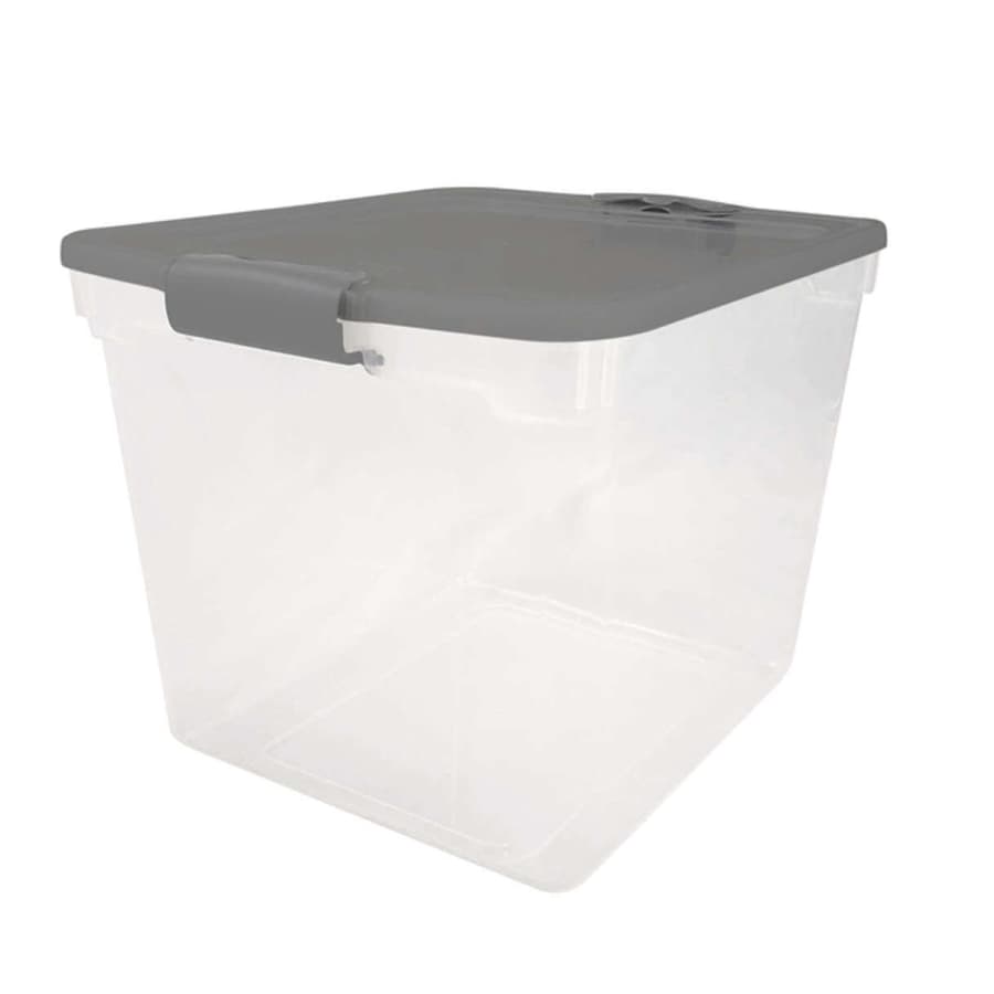 Homz 31-Quart Stackable Latching Storage Tote for $12 Homz 31-Quart Stackable Latching Storage Tote for $12