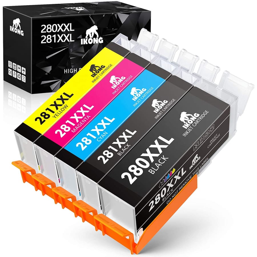 Ikong Canon 280/281 XXL Replacement Ink 5-Pack for $13
