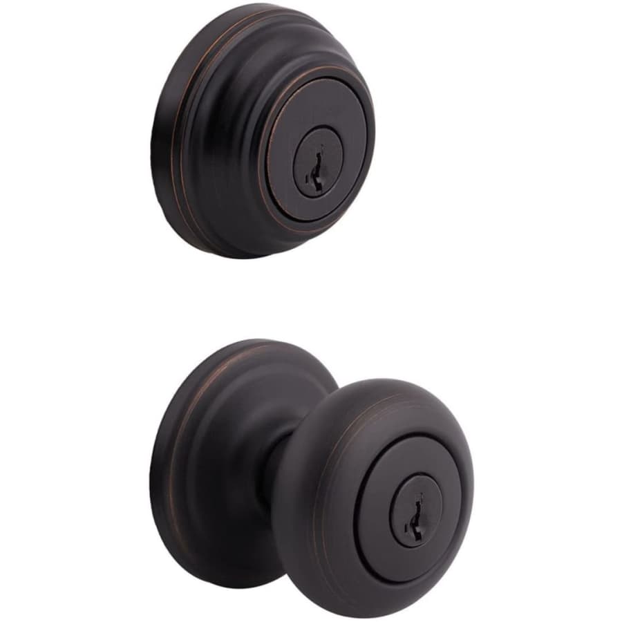 Kwikset 991 Juno Entry Knob and Single Cylinder Deadbolt Combo Pack for $50