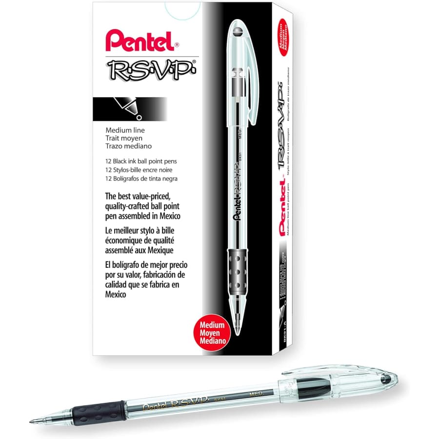Pentel RSVP Ballpoint Pen 12-Pack for $6 Pentel RSVP Ballpoint Pen 12-Pack for $6