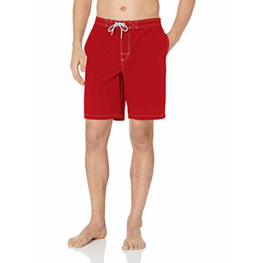 28 Palms Men's 9" Inseam Cotton Nylon Swim Board Short, Red, 36 for $7 28 Palms Men's 9" Inseam Cotton Nylon Swim Board Short, Red, 36 for $7