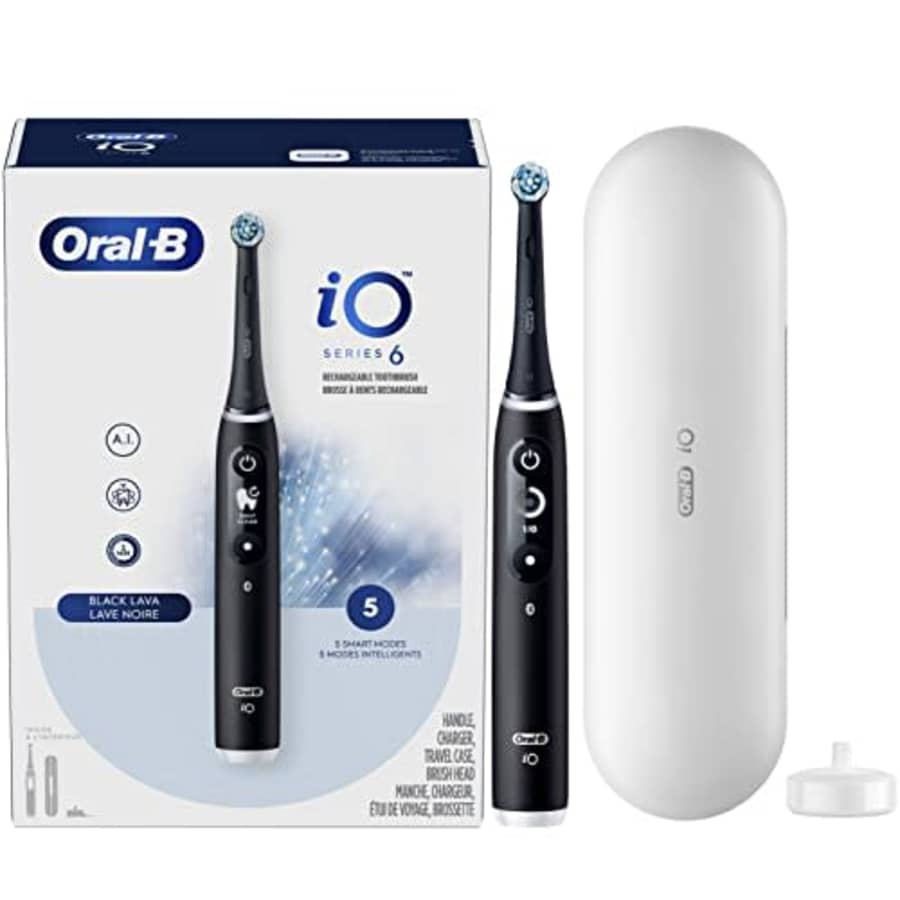 Oral-B iO Series 6 Electric Toothbrush with (1) Brush Head, Black Lava for $148