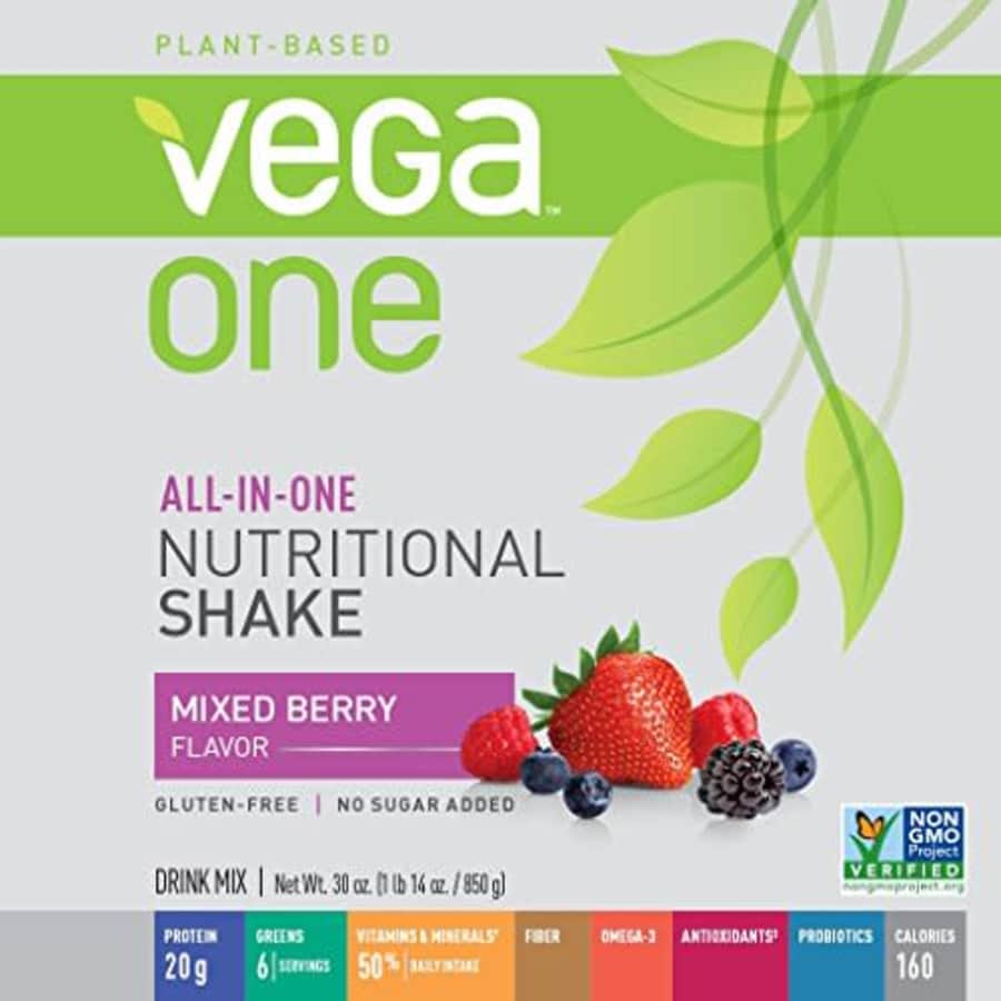 Vega One All-In-One Nutritional Shake Berry (20 Servings) - Plant Based Vegan Protein Powder, Non for $64 Vega One All-In-One Nutritional Shake Berry (20 Servings) - Plant Based Vegan Protein Powder, Non for $64