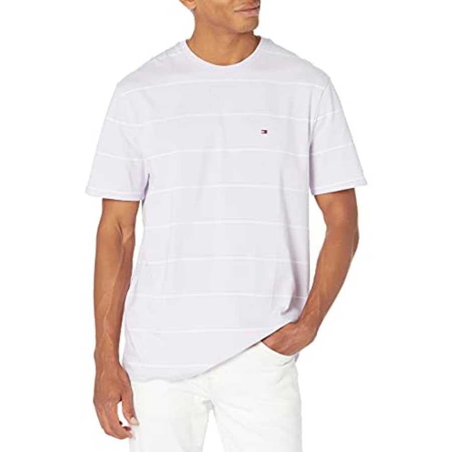 Tommy Hilfiger Men's Short Sleeve Graphic T Shirt, Lafayette Lavender, X-Small for $25 Tommy Hilfiger Men's Short Sleeve Graphic T Shirt, Lafayette Lavender, X-Small for $25