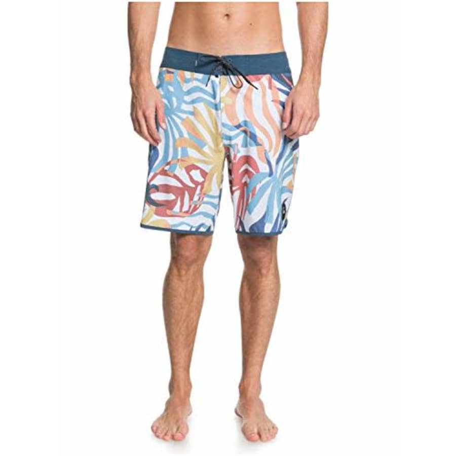 Quiksilver Men's Highline 19 Inch Outseam Stretch Boardshort Swim Trunk, Snow White HV, 30 for $50