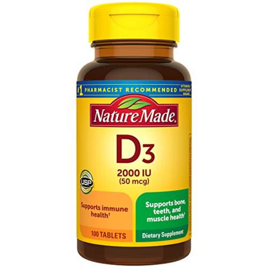 Nature Made Vitamin D3 2000 IU Tablets, 100 Ct for $12