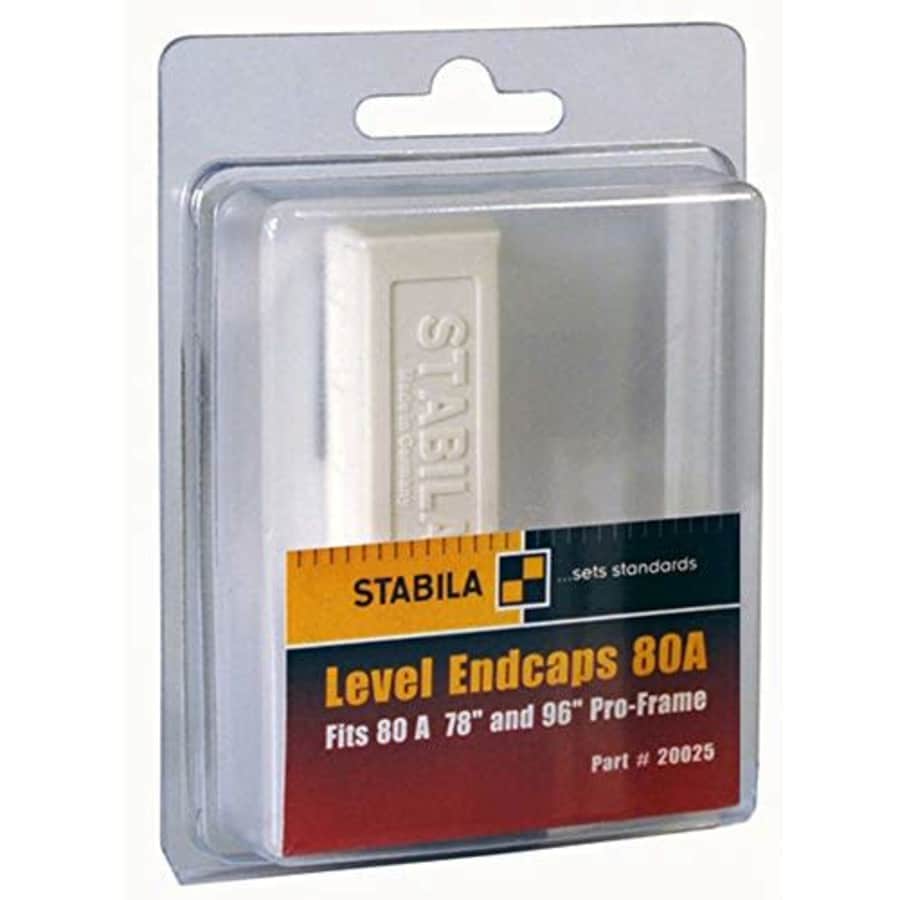 Stabila Inc. Stabila 20025 80A-2 78" and 96" Shock-Absorbing Anti-Slip Level End Caps (2) for $18 Stabila Inc. Stabila 20025 80A-2 78" and 96" Shock-Absorbing Anti-Slip Level End Caps (2) for $18