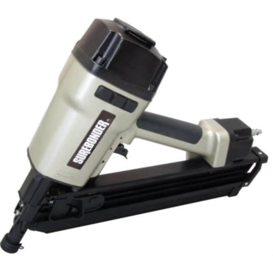 Surebonder 9773 Pneumatic 33 Degree Clipped Head - 1/2" Framing Nailer with Bump or Sequential Fire for $80 Surebonder 9773 Pneumatic 33 Degree Clipped Head - 1/2" Framing Nailer with Bump or Sequential Fire for $80
