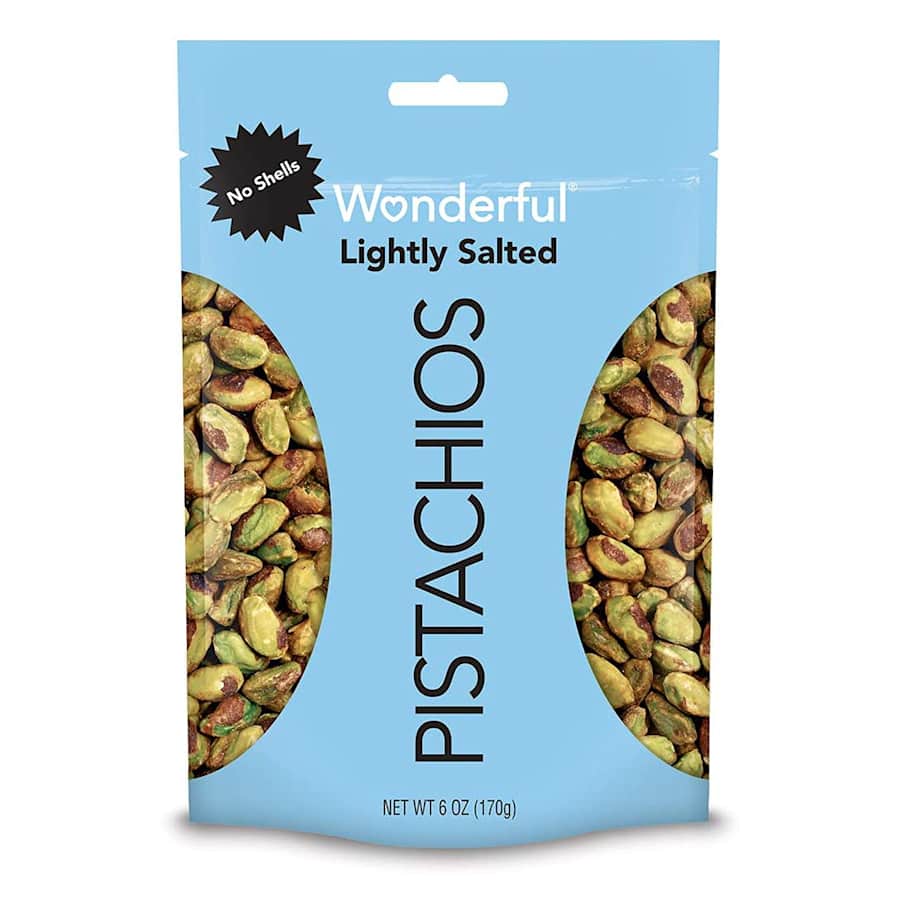 Wonderful Pistachios 6-oz. Lightly Salted Shelled Pistachios for $4.75 via Sub & Save Wonderful Pistachios 6-oz. Lightly Salted Shelled Pistachios for $4.75 via Sub & Save