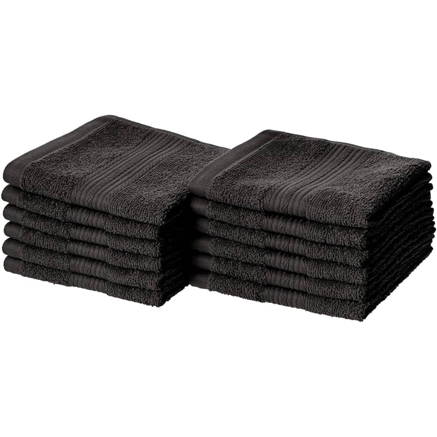 Amazon Basics Fade-Resistant Cotton Washcloth 12-Pack for $13 Amazon Basics Fade-Resistant Cotton Washcloth 12-Pack for $13