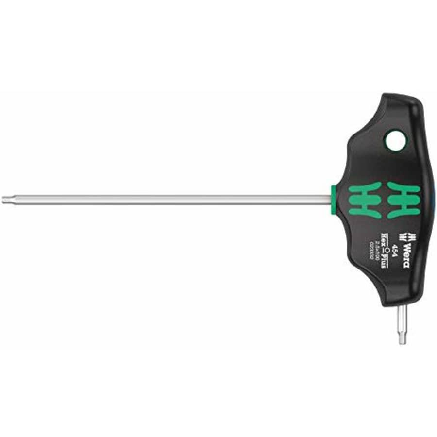 Wera 05023332001 454 T-handle hexagon screwdriver Hex-Plus, 2.5 x 100 mm for $10
